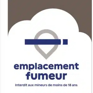 Panneau/Adhésif Emplacement fumeur