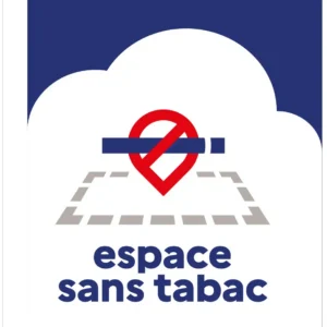 Panneau/Adhésif Espace sans tabac délimité