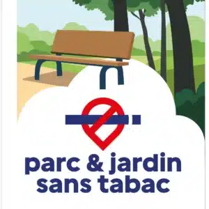 Panneau/Adhésif parcs jardins sans tabac