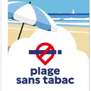 Panneau/Adhésif plage sans tabac